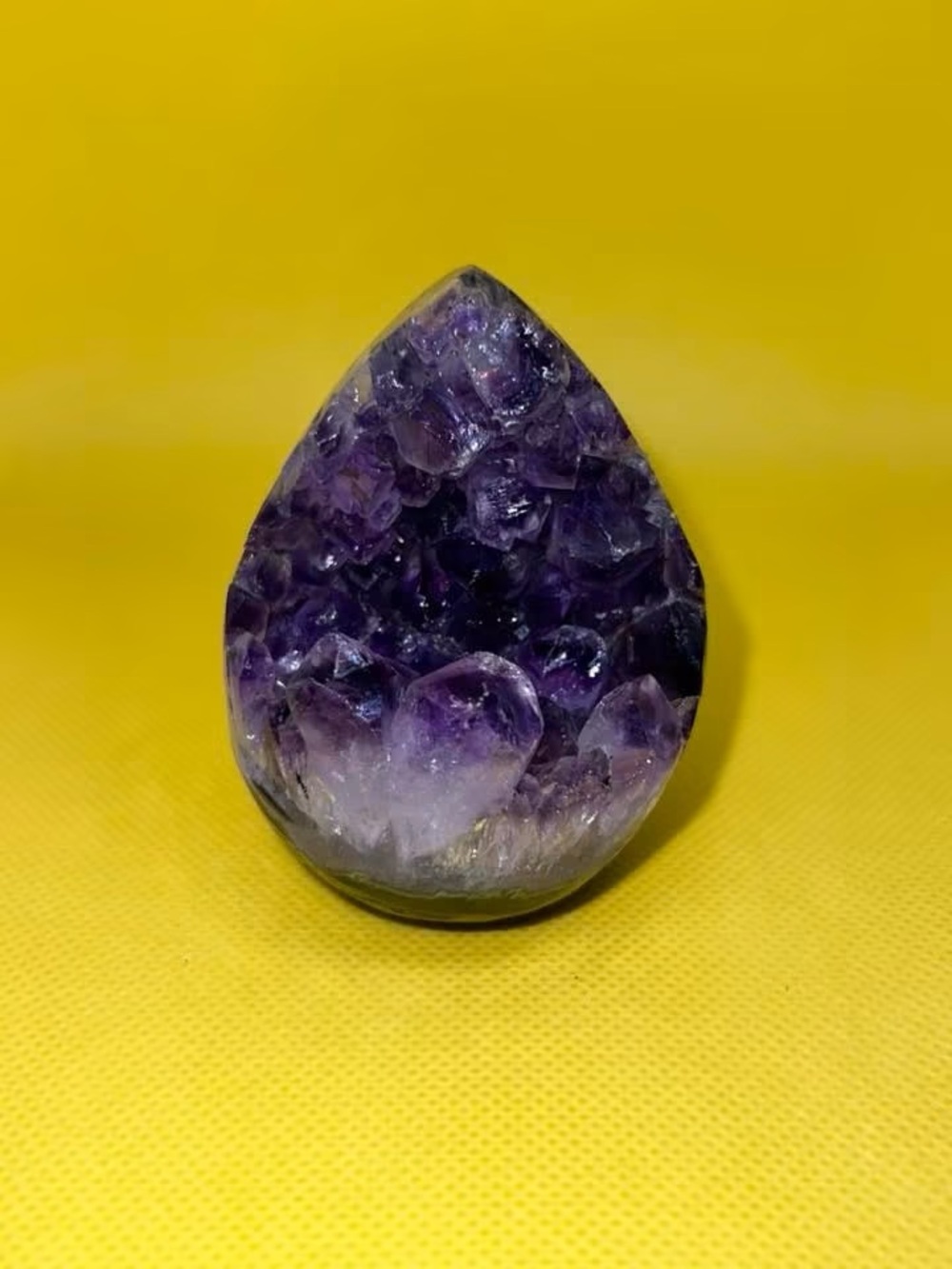 Polished Teardrop Amethyst Crystal Accent - Purple
